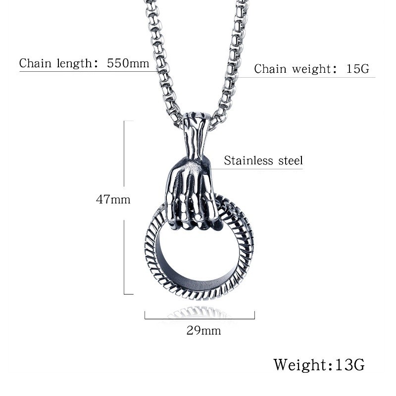 Dây Chuyền Nam Titan Ko Đen TT 2562