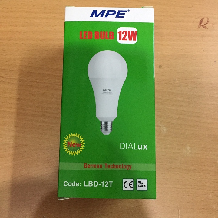 BÓNG LED 12W MPE TRẮNG,VÀNG LBD-12T