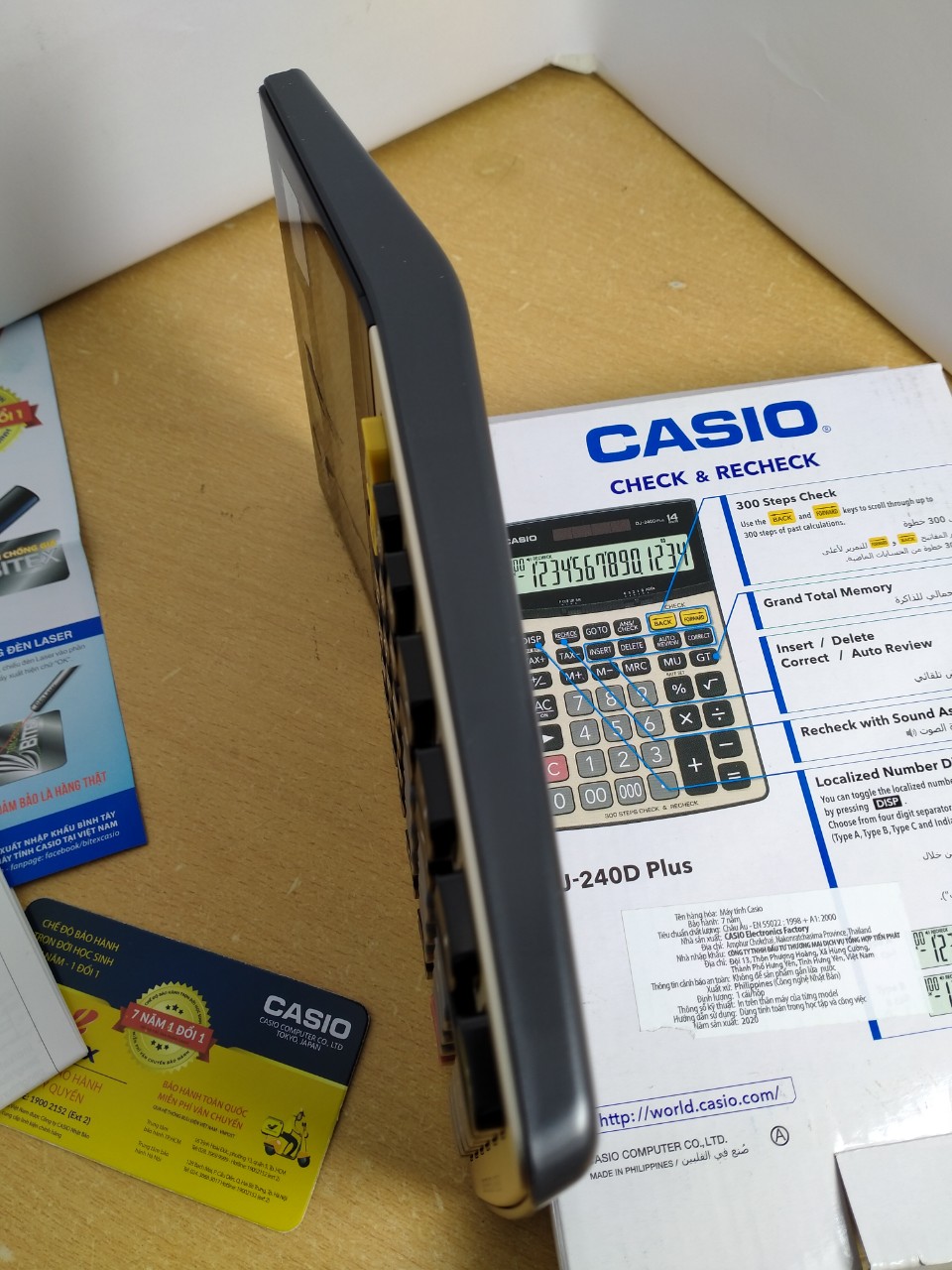 Máy tính bàn 14 số Casio DJ-240D Plus