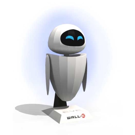 Mô hình giấy 3D Wall-E và Eve