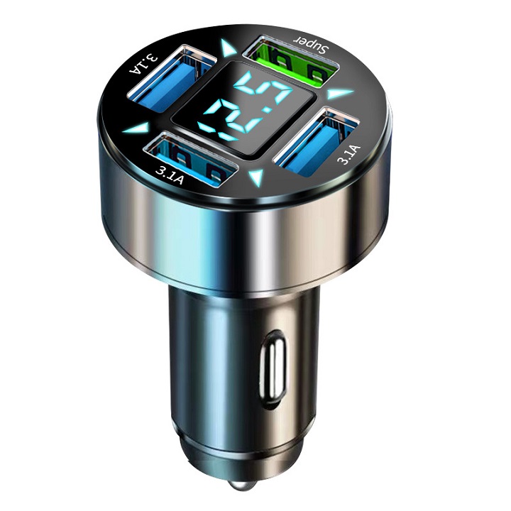 Tẩu Sạc Ô Tô 4 Cổng USB (Có 1 Cổng Quick Sạc Nhanh 3.0)