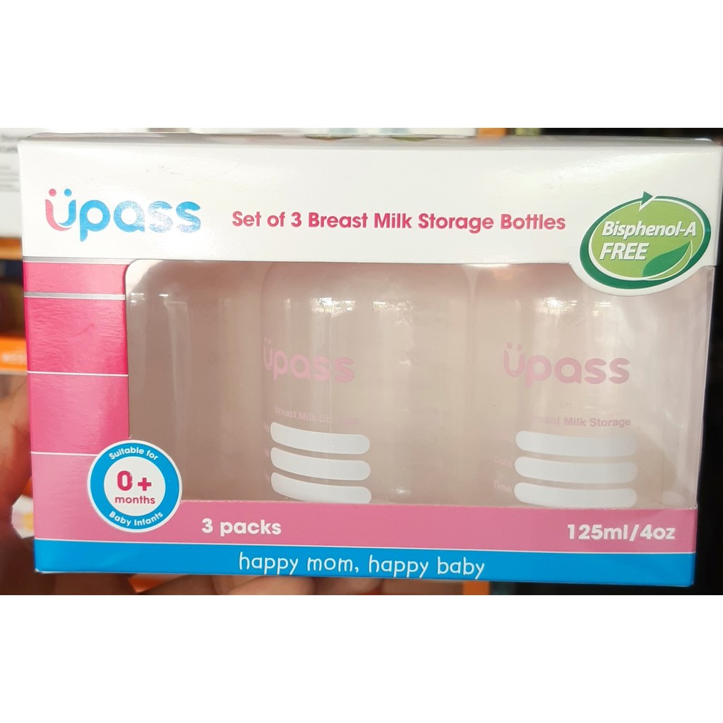Bộ 3 Bình Trữ Sữa Upass UP0030N 125ml