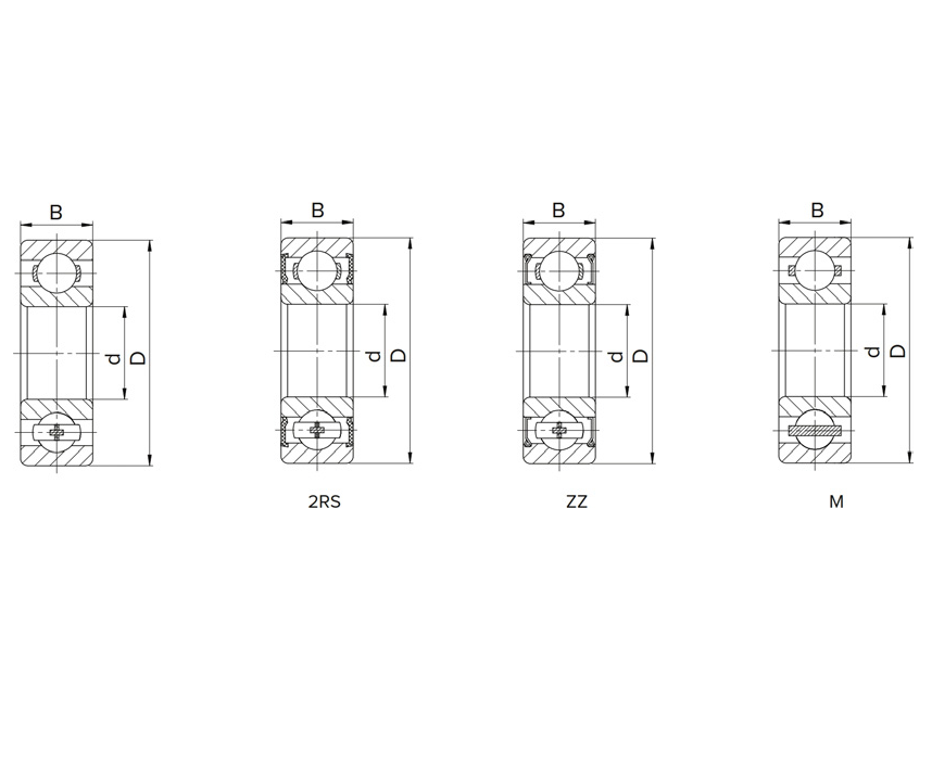 Vòng bi 6307-Trục Ø35