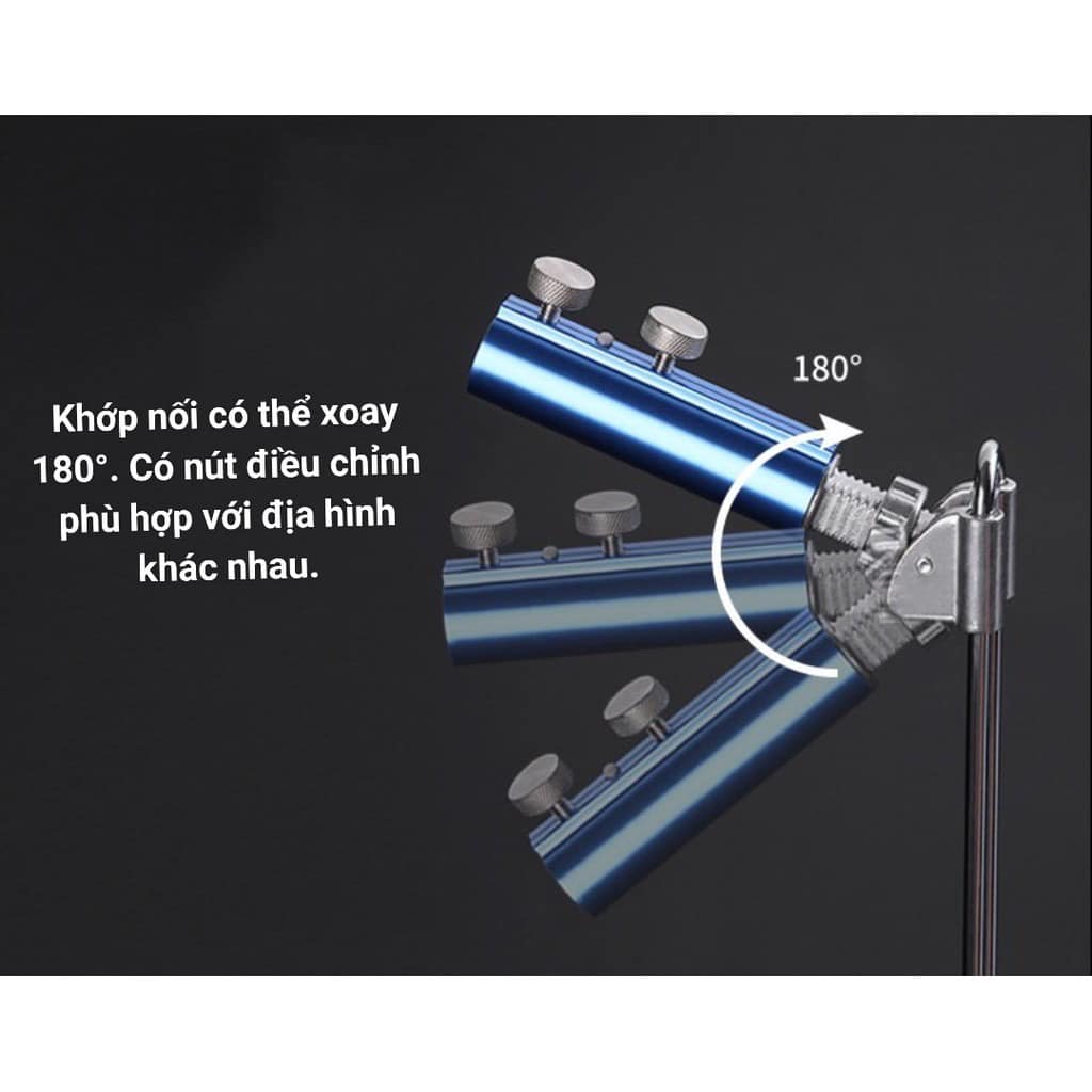 Chân cắm đất chống cần tay xoay 360 xanh/đỏ