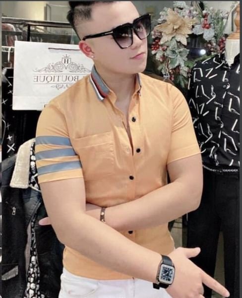 [HCM]Áo sơ mi nam tay ngắn vải lụa cao cấp ( mẫu trơn )