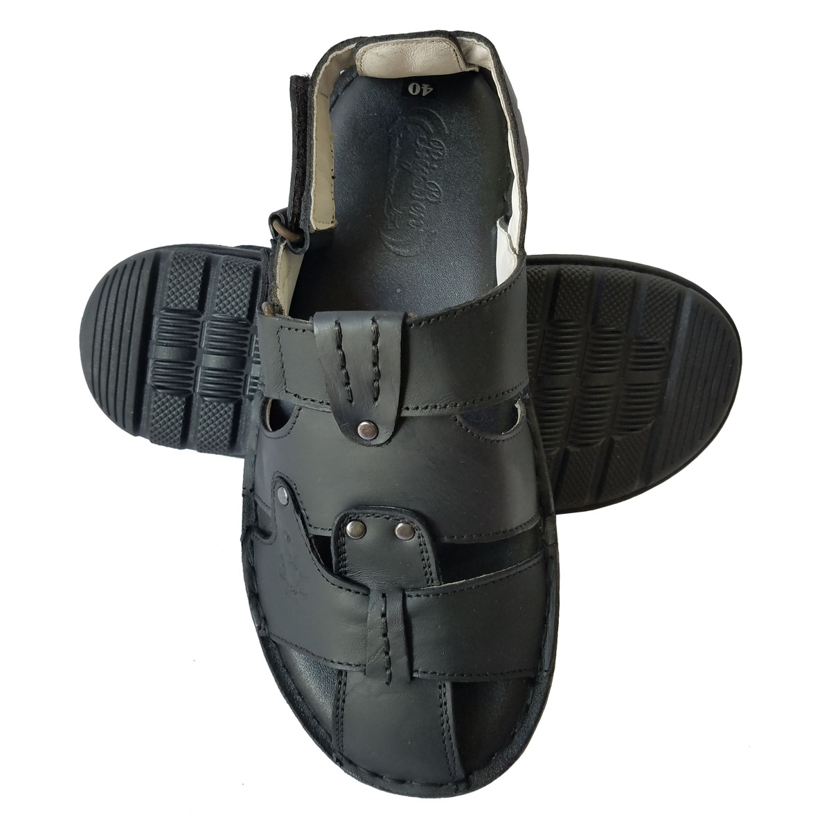 Giày Sandal Nam Bít Mũi BIGBEN Da Bò Thật SD001