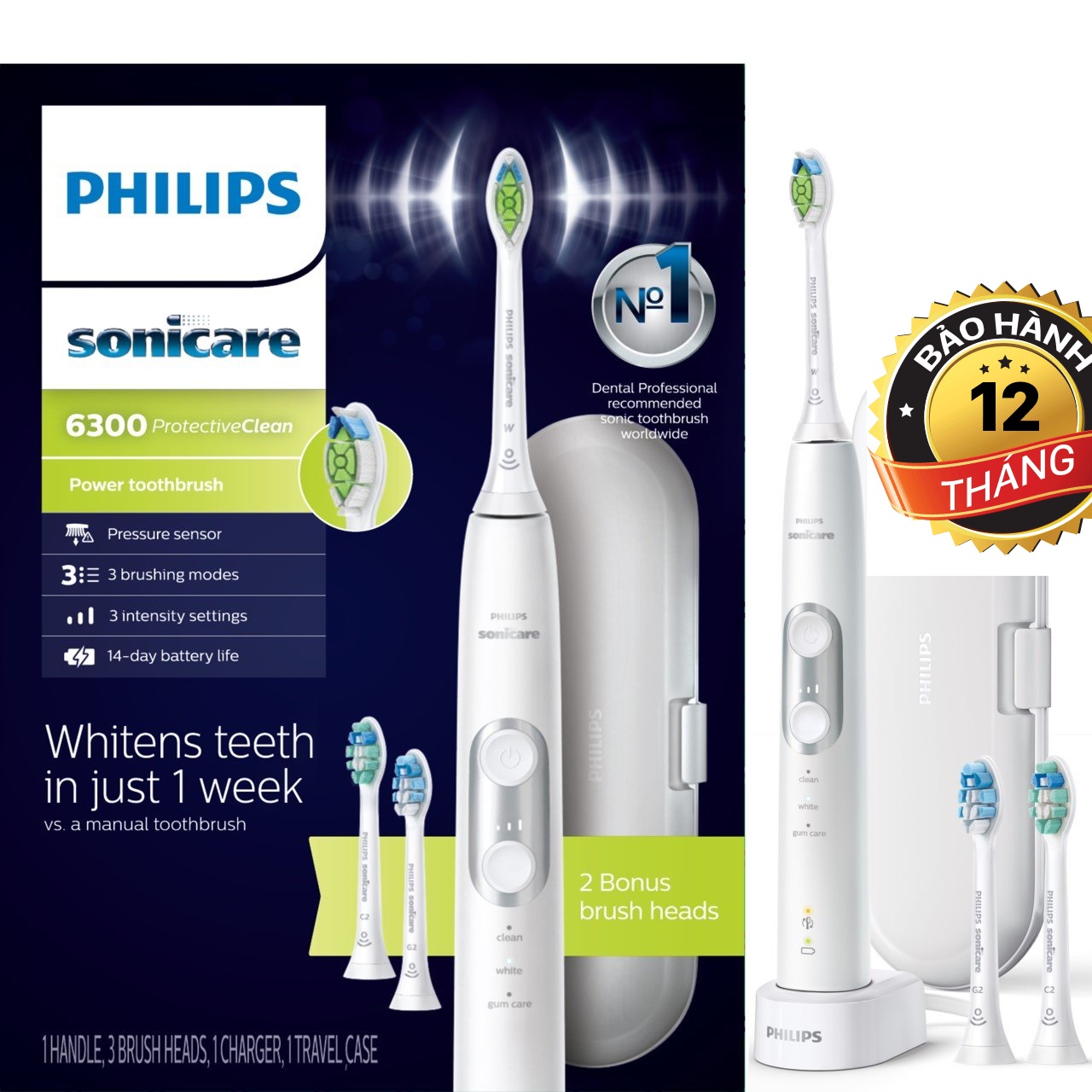 Bàn chải đánh răng điện Philips Sonicare Protective Clean 6100, 7000