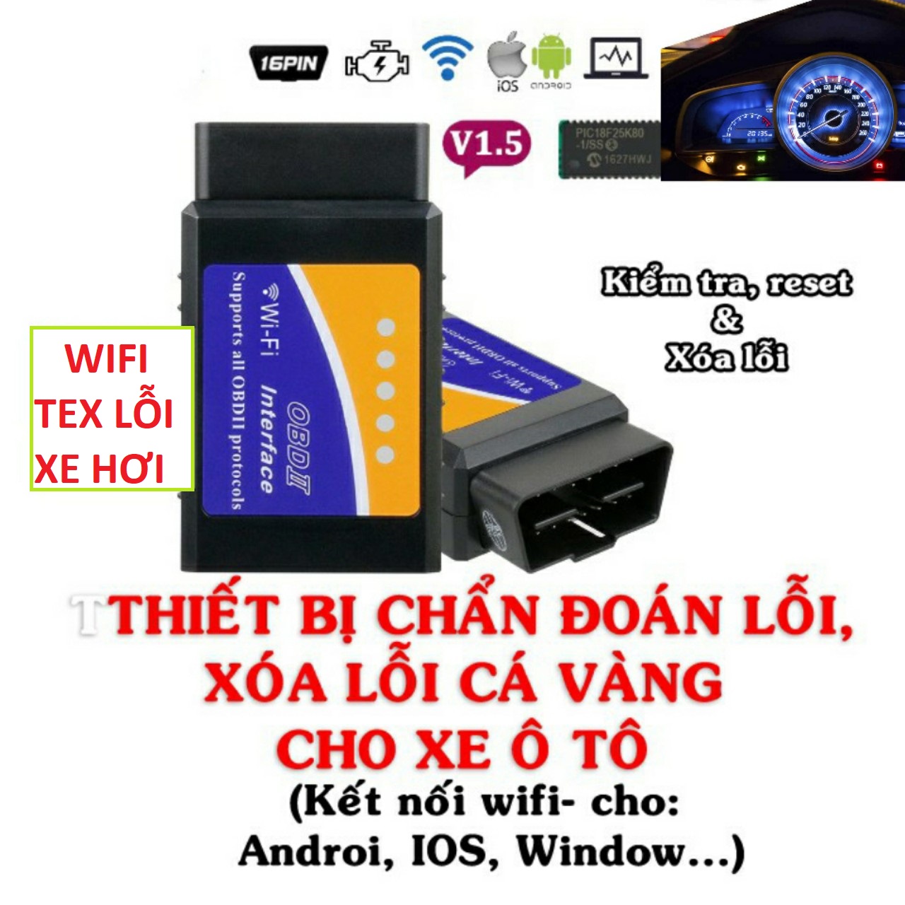 Máy kiểm tra chuẩn đoán đọc xóa lỗi OBD2 ô tô bản wifi mẫu mới tex nhanh bản cao cấp , cách khắc phục báo lỗi trên ô tô