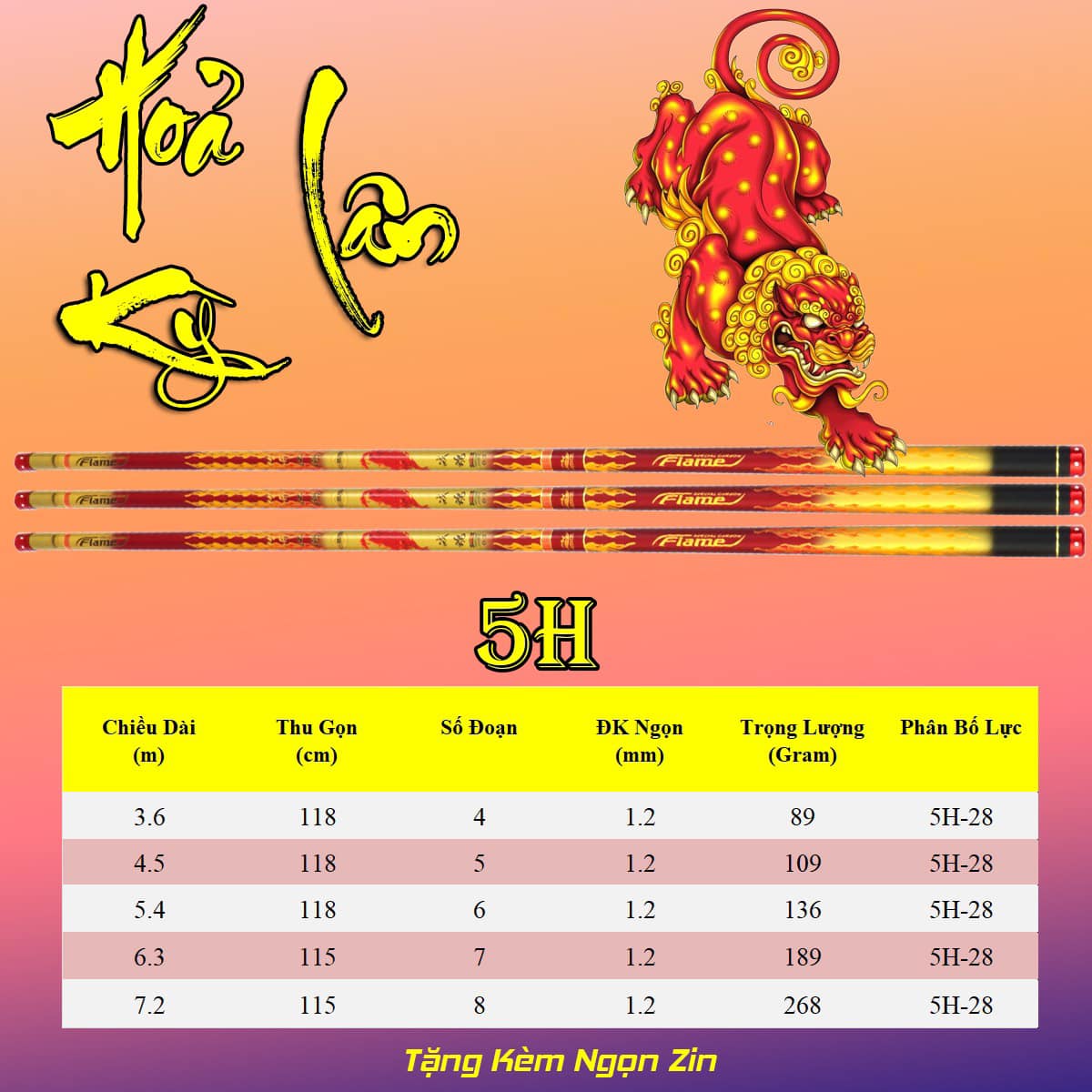 cần câu tay hoả kỳ lân 5h