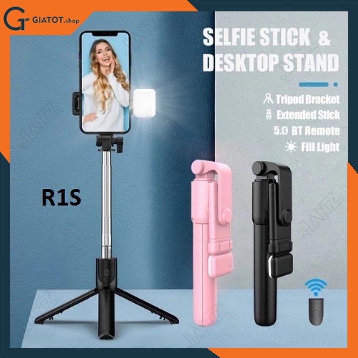 Gậy tự sướng 3 chân kiêm remote Bluetooth new