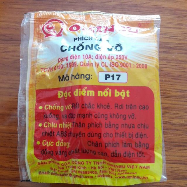 [HCM]Combo 3 phích cắm đực Ominsu chống vỡ cực bền
