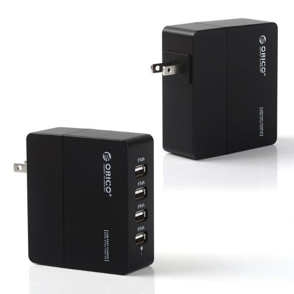 Củ Sạc 4 Cổng Usb 5V 2A/1A Orico Dca-4Ubk - Cốc Sạc Điện Thoại
