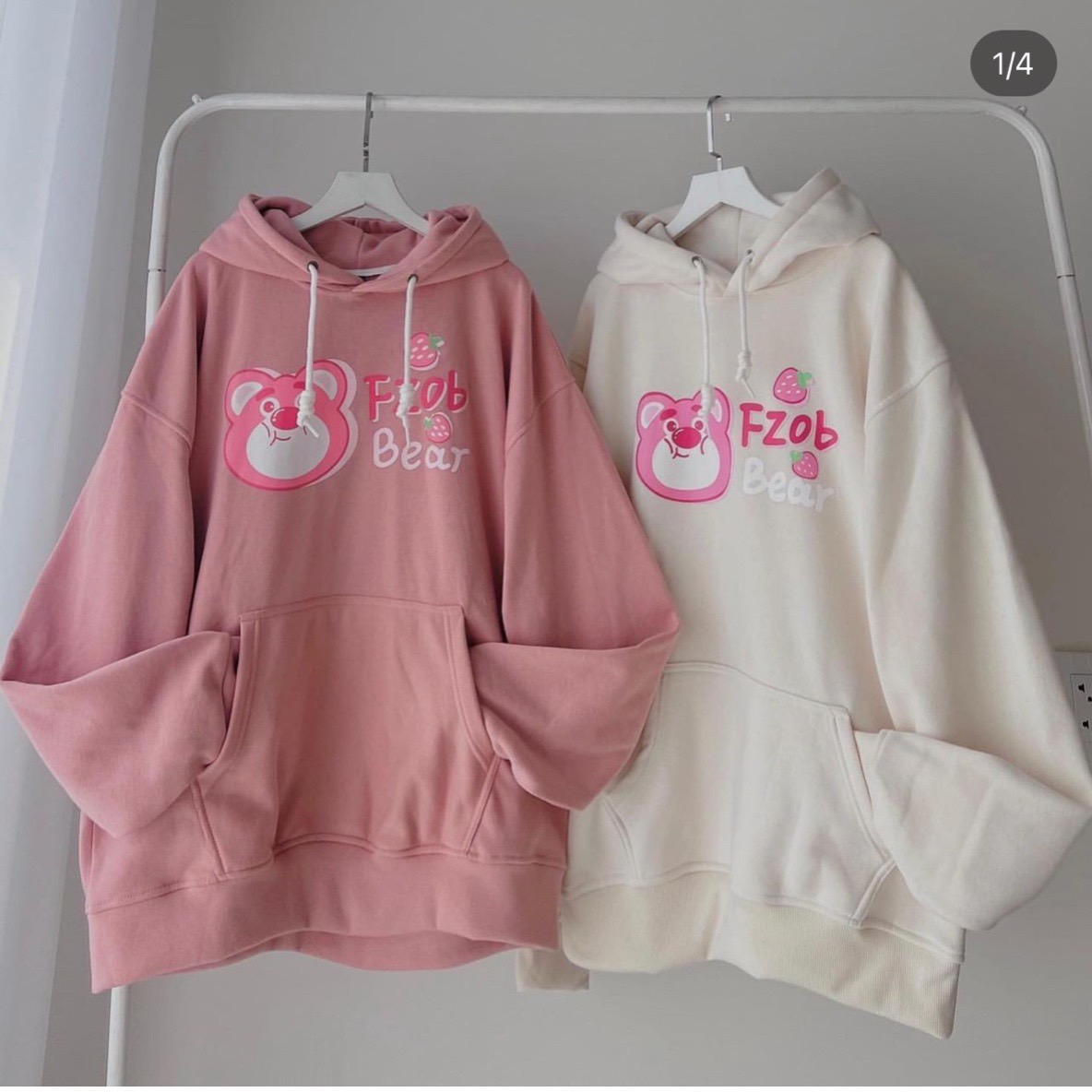 ÁO KHOÁC HOODIE CẶP ĐÔI GẤU FZOB SÀNH ĐIỆU SIÊU XINH - 39STORE