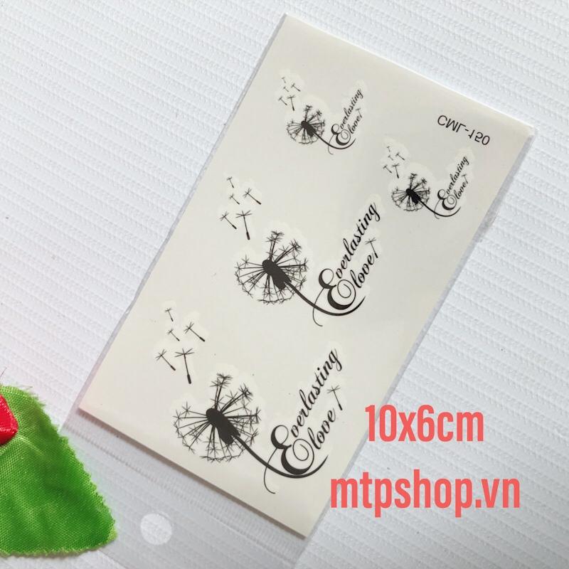 [HCM]Combo 6 tấm hình xăm dán hoa bồ công anh  (mua 5t tặng 1 mini tattoo)