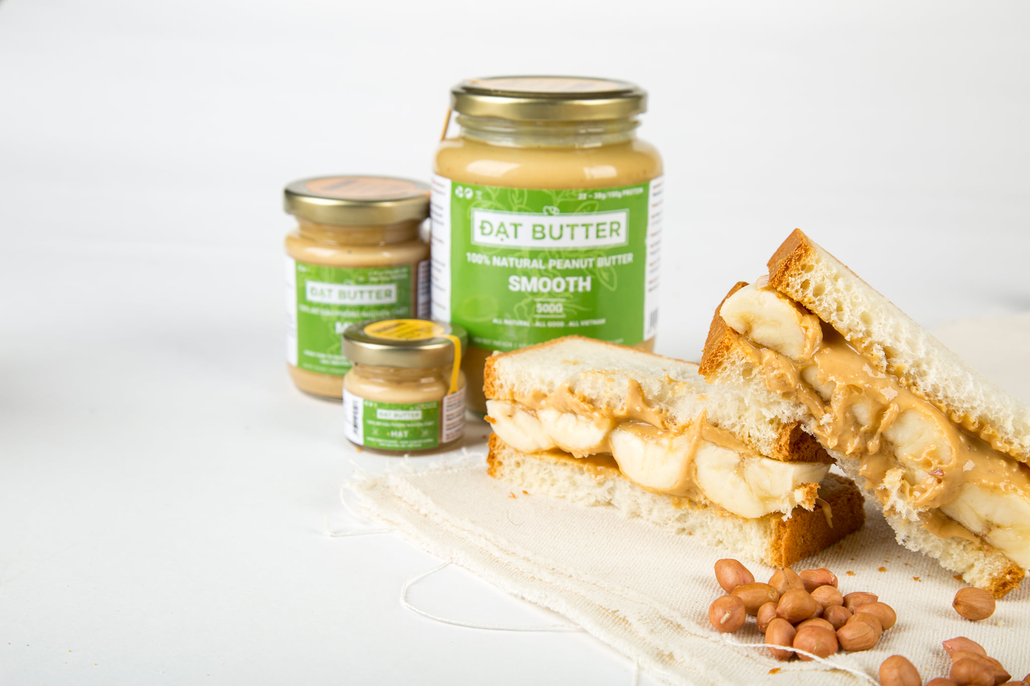Bơ đậu phộng tự nhiên có hạt Đạt Butter 210g