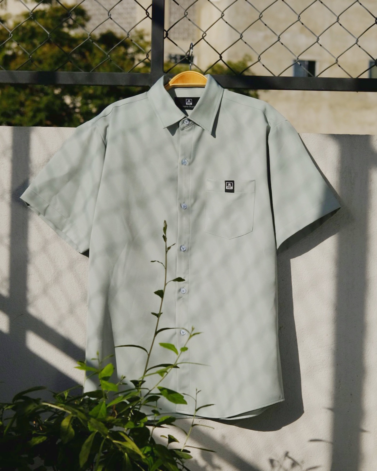 MONATA BLUELIGHT BASIC - Sơ mi form rộng unisex