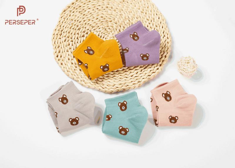 combo 5 vớ nữ ngắn thời trang hình con gấu mini T623