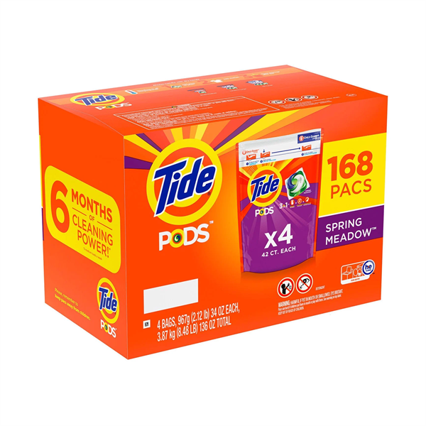 Viên giặt xả quần áo tide pods 3in1 156 viên - mỹ