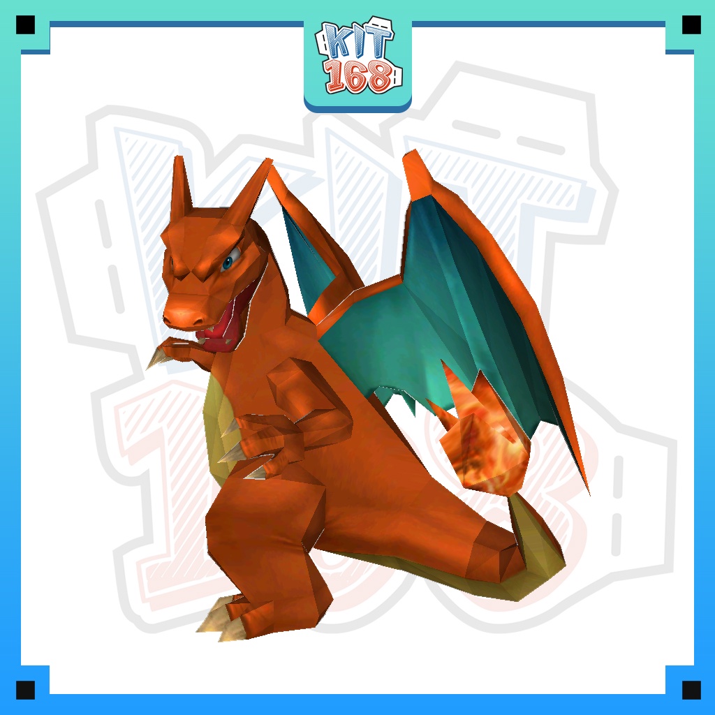Mô hình giấy Anime Game Pokemon Charizard ver 2