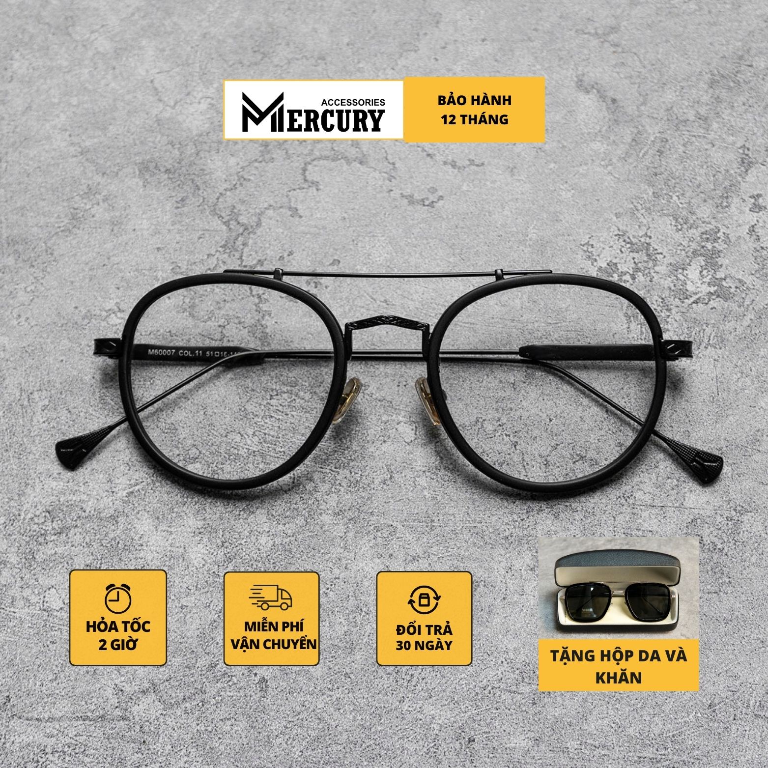 Kính thời trang nam nữ cao cấp Mercury Percy