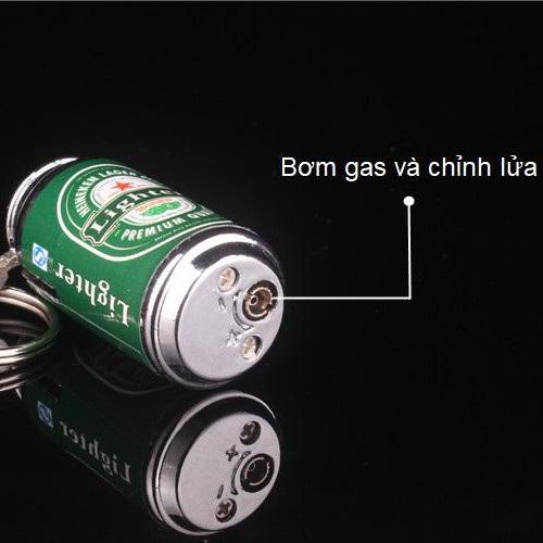 Bật Lửa Móc Khóa Hình Lon Ken Độc Đáo