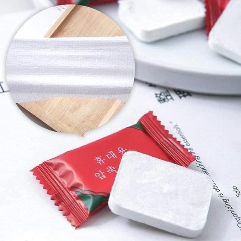 Combo 100 chiếc khăn lau mặt nén hình viên kẹo ( 5 gói mỗi gói 20 cái)
