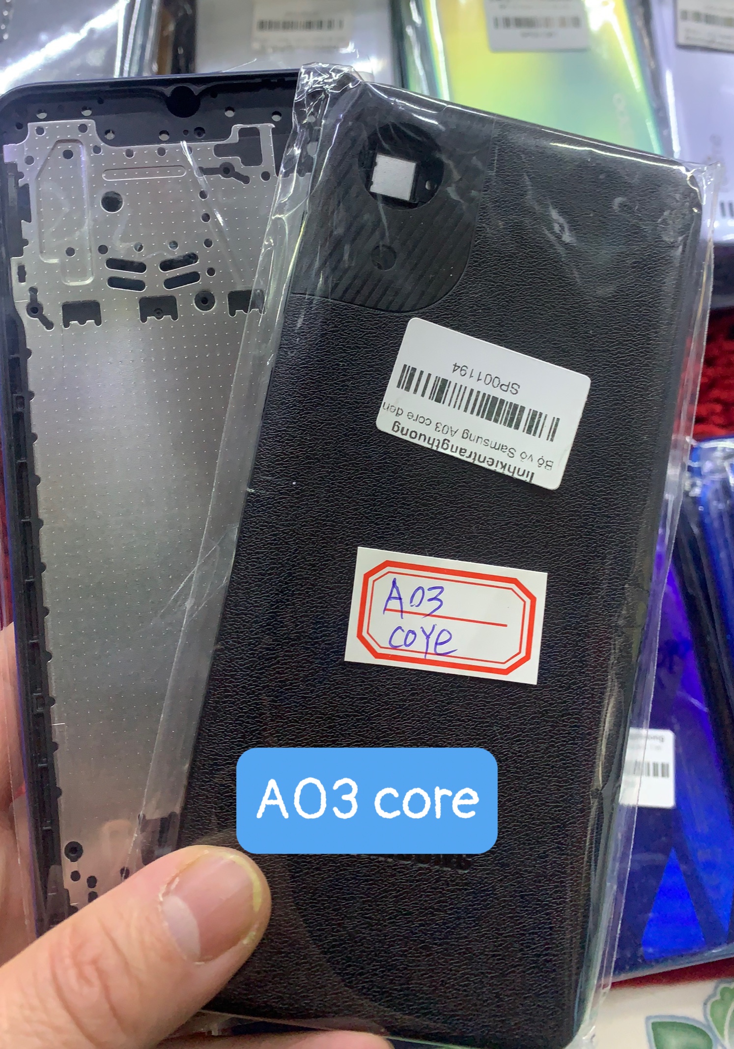Bộ vỏ Zin samsung A03 core / gồm cả xương