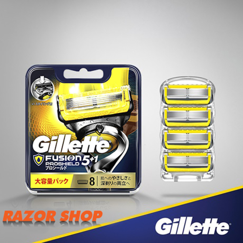 Gillette lưỡi dao thay thế Gillette Fusion 5 + 1 Proshield Nhật Bản, vỉ 8 lưỡi