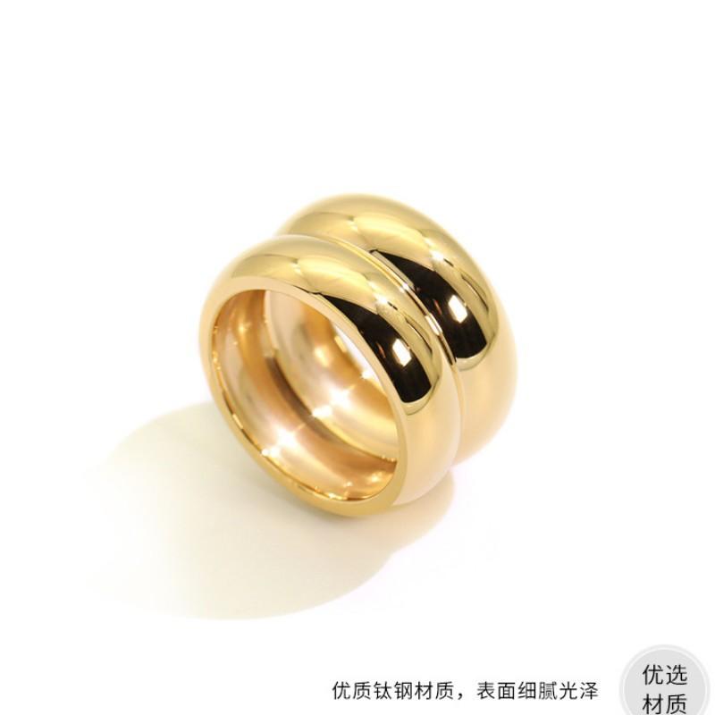 Nhẫn Nữ Bản To Titan Ko Đen TT 2468
