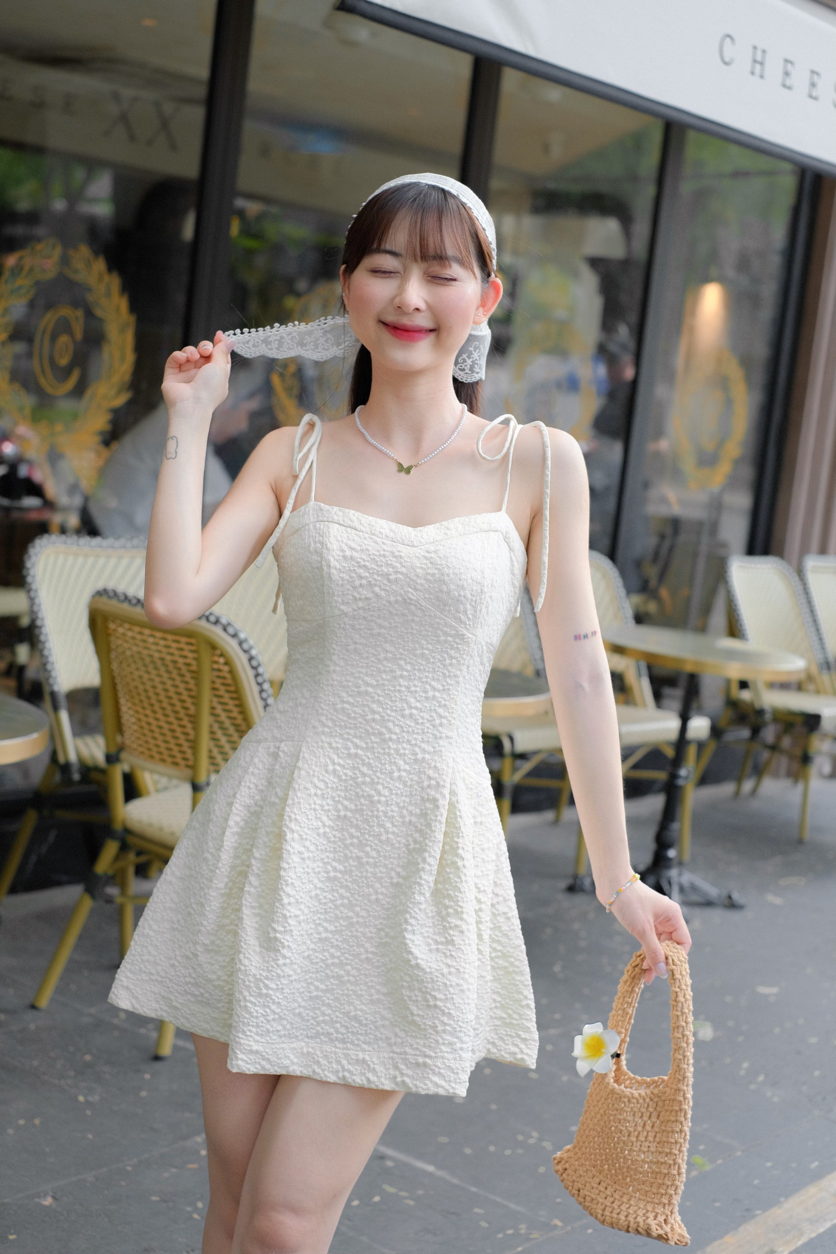 Đầm LUCY - Đầm 2 dây nhún ngực