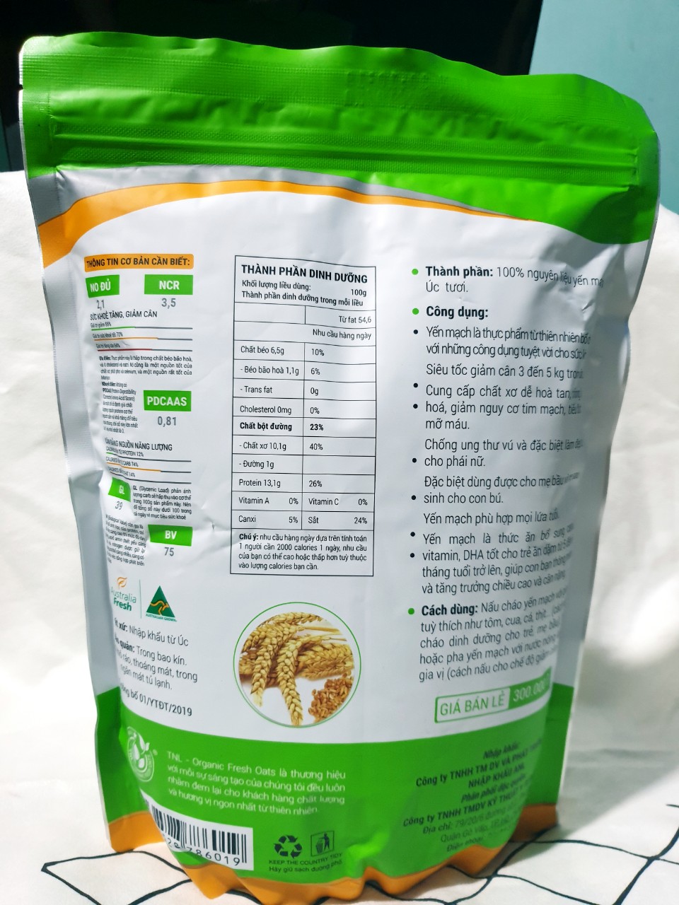 Combo 2kg yến mạch úc tươi loại 1