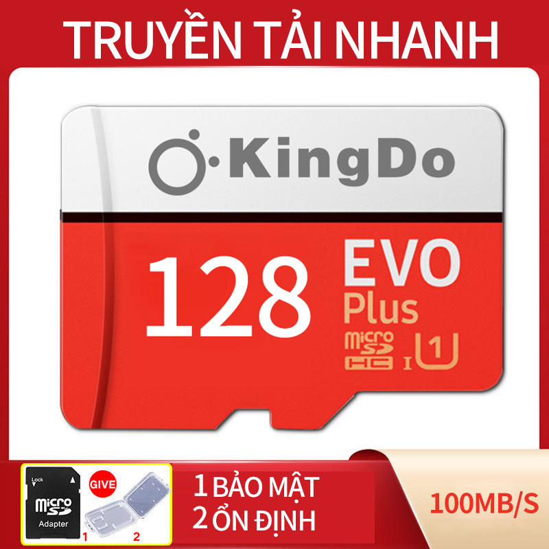 [Mua 1 tặng 1]Thẻ nhớ micro SD Kingdo Evo plus 128GB 95MB/s 4k video (new version)
