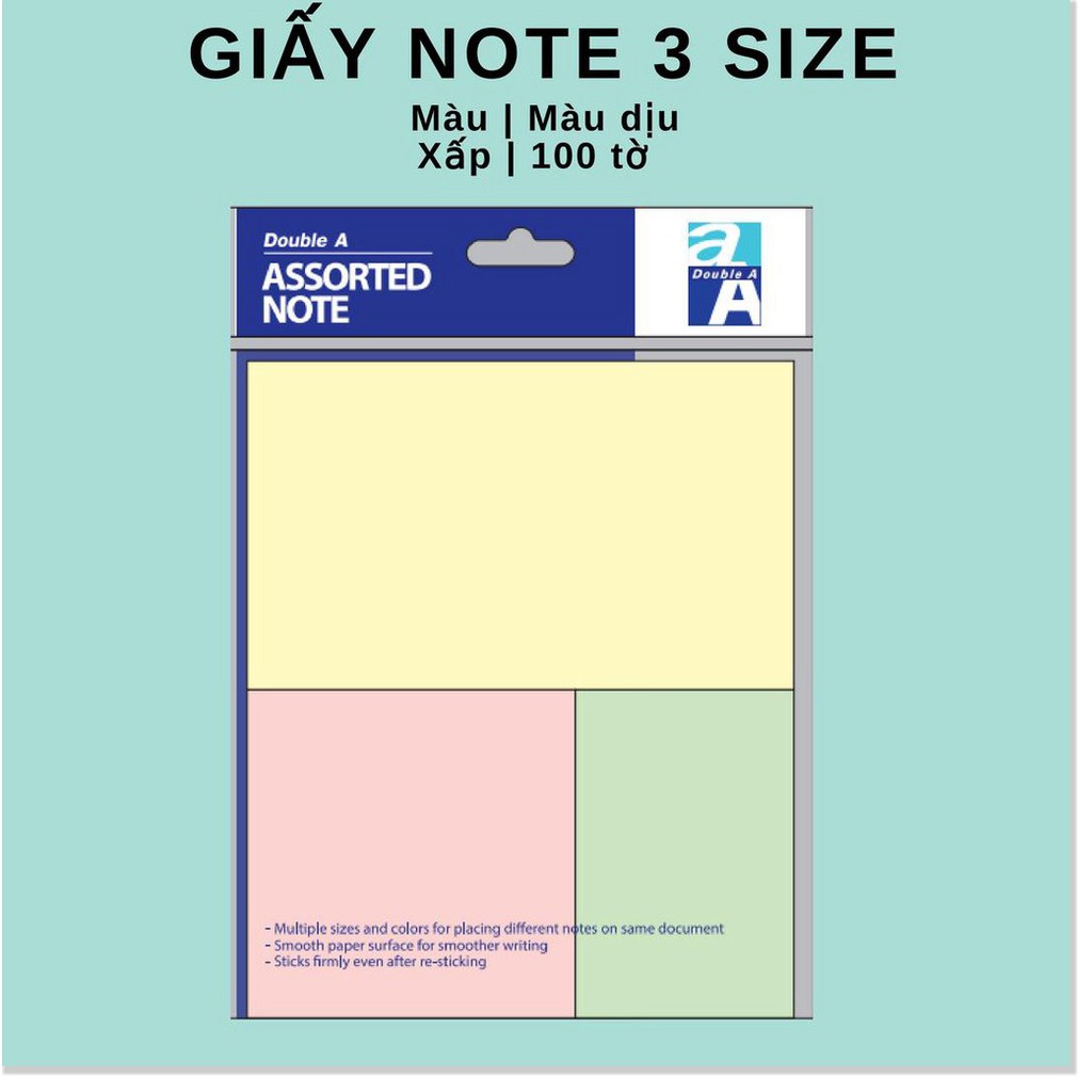 Hải Tiến - Giấy nhớ 3 size Double A (3 xấp)