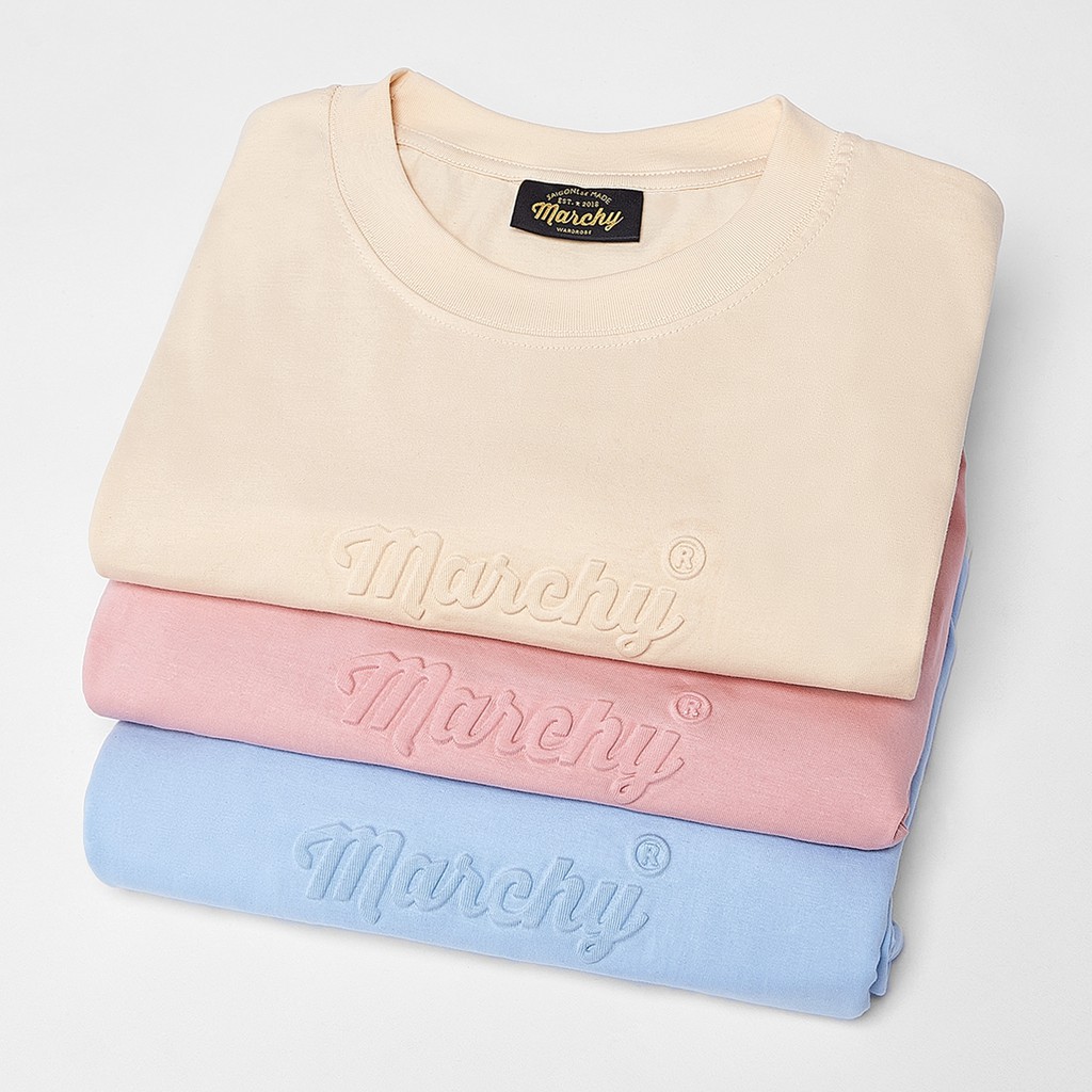 [Nhập LazSoHot2- giảm 20% đơn 199k|MARCHY - Embossed Tee - Áo Dập Nổi
