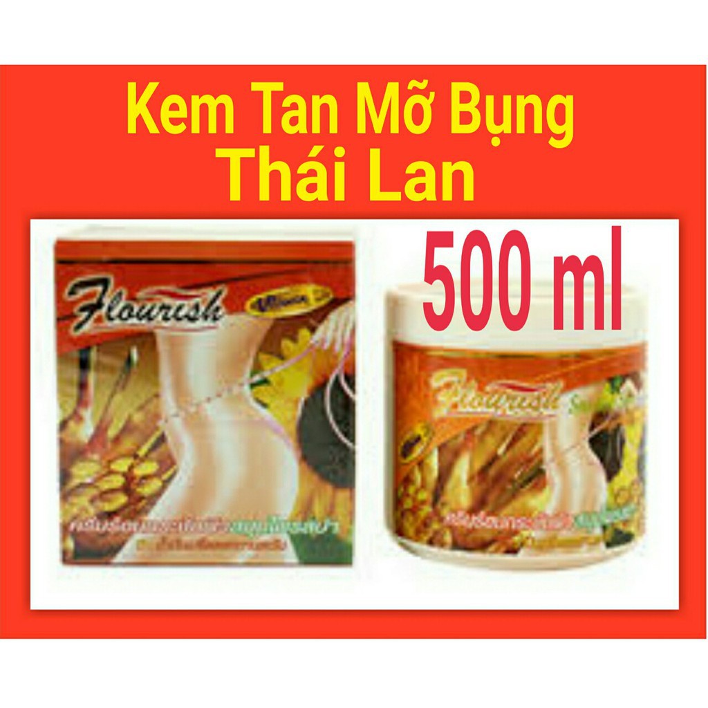 Kem tan mỡ bụng gừng ớt Flourish Thái Lan 700ml