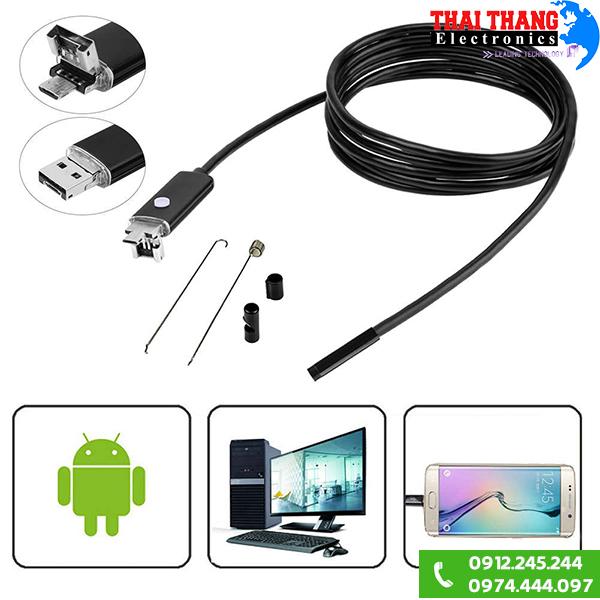 Camera nội soi dây mềm gắn điện thoại android SWC25