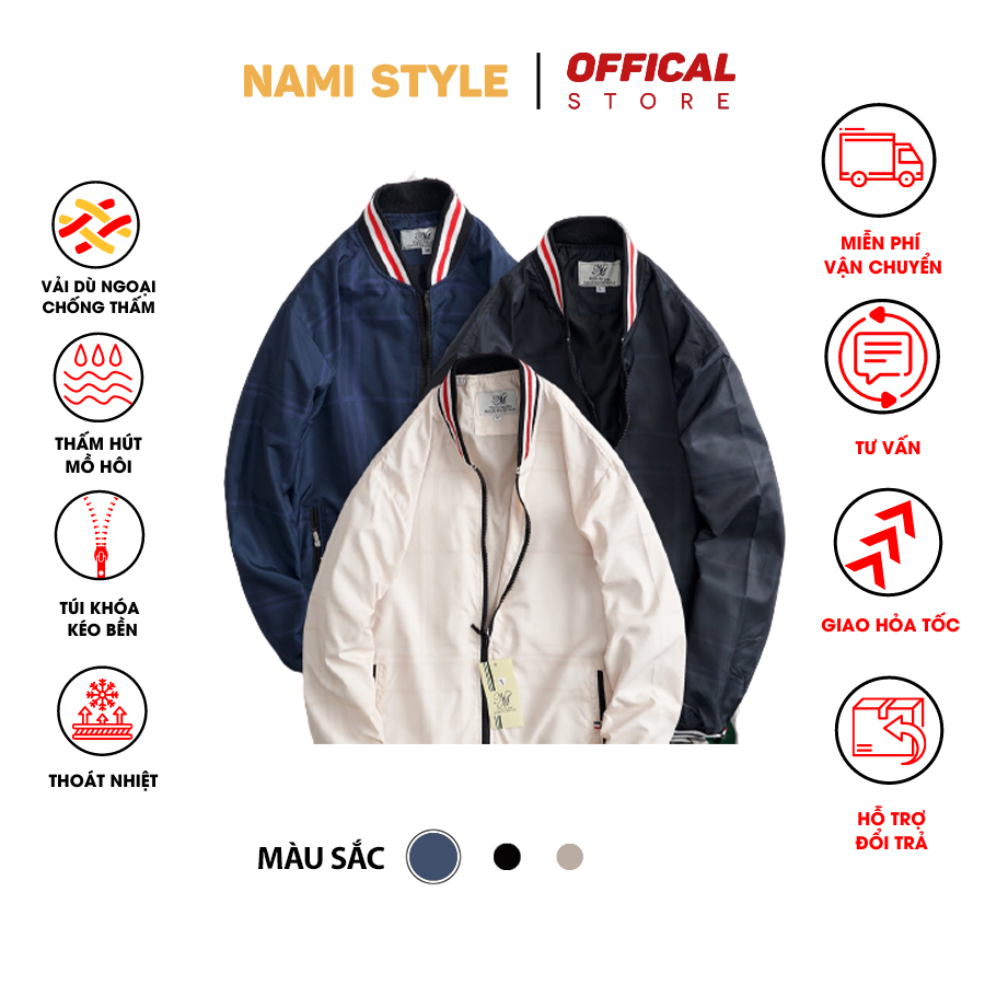 Áo Khoác Bomber Nam Chất Dù Cao Cấp