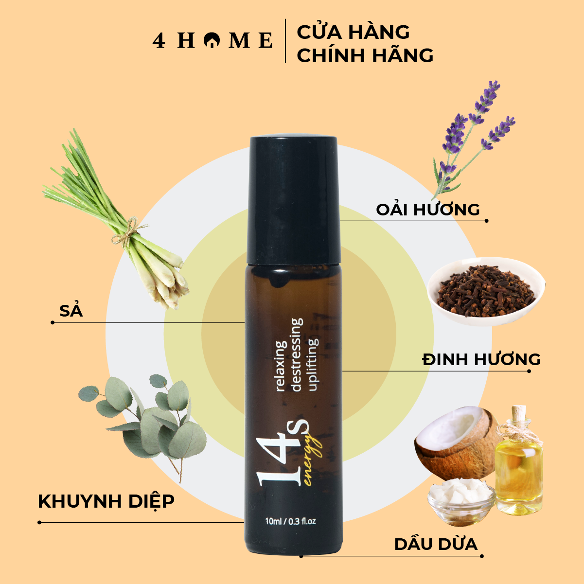 Tinh Dầu Lăn 14s - Energy (10ml)