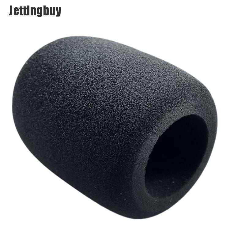 Jettingbuy 2 cái vỏ bọc micrô bằng xốp màu đen kích thước 75*60mm giúp chống tiếng ồn của gió thích hợp với mọi micrô phổ biến - INTL