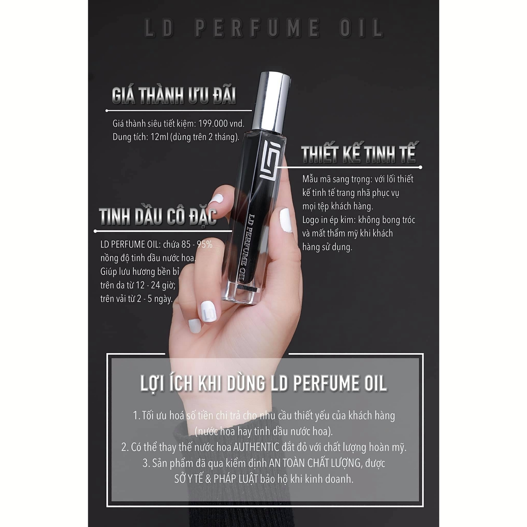 Tinh Dầu Nước Hoa Pháp LD PERFUME OIL CHLOÉ 12ml