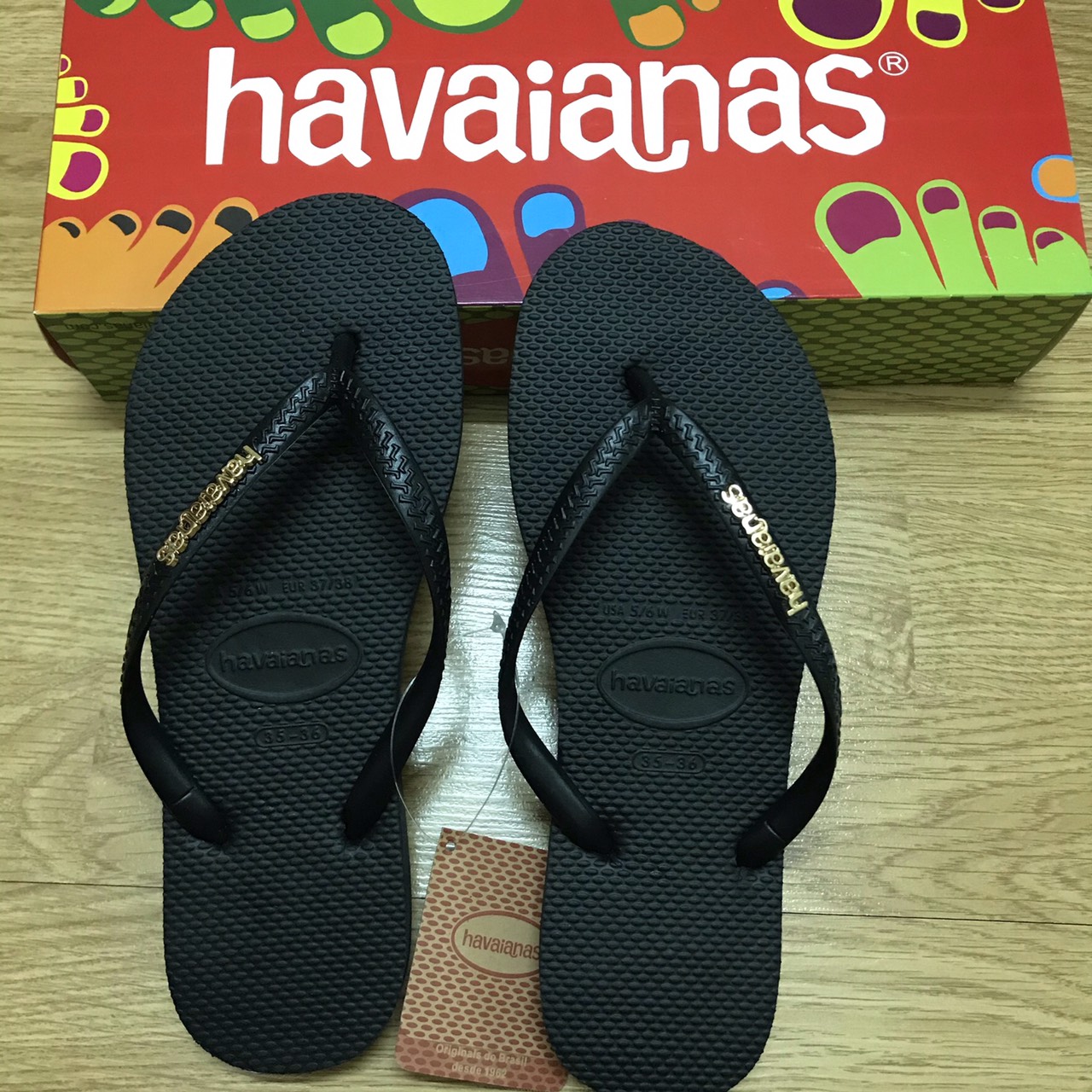 Dép Lào Havaianas màu đen cá tính 2020