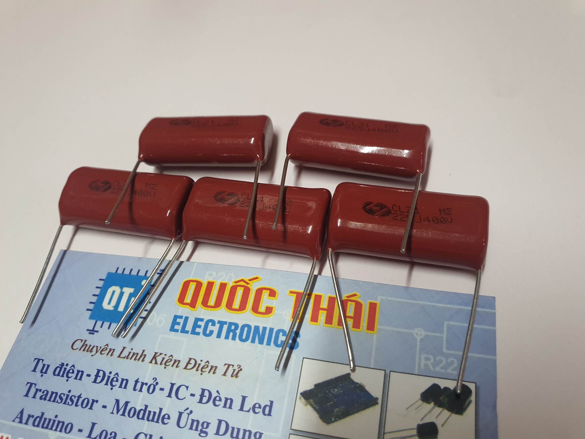 Combo 5 tụ kẹo đỏ 225j/400v