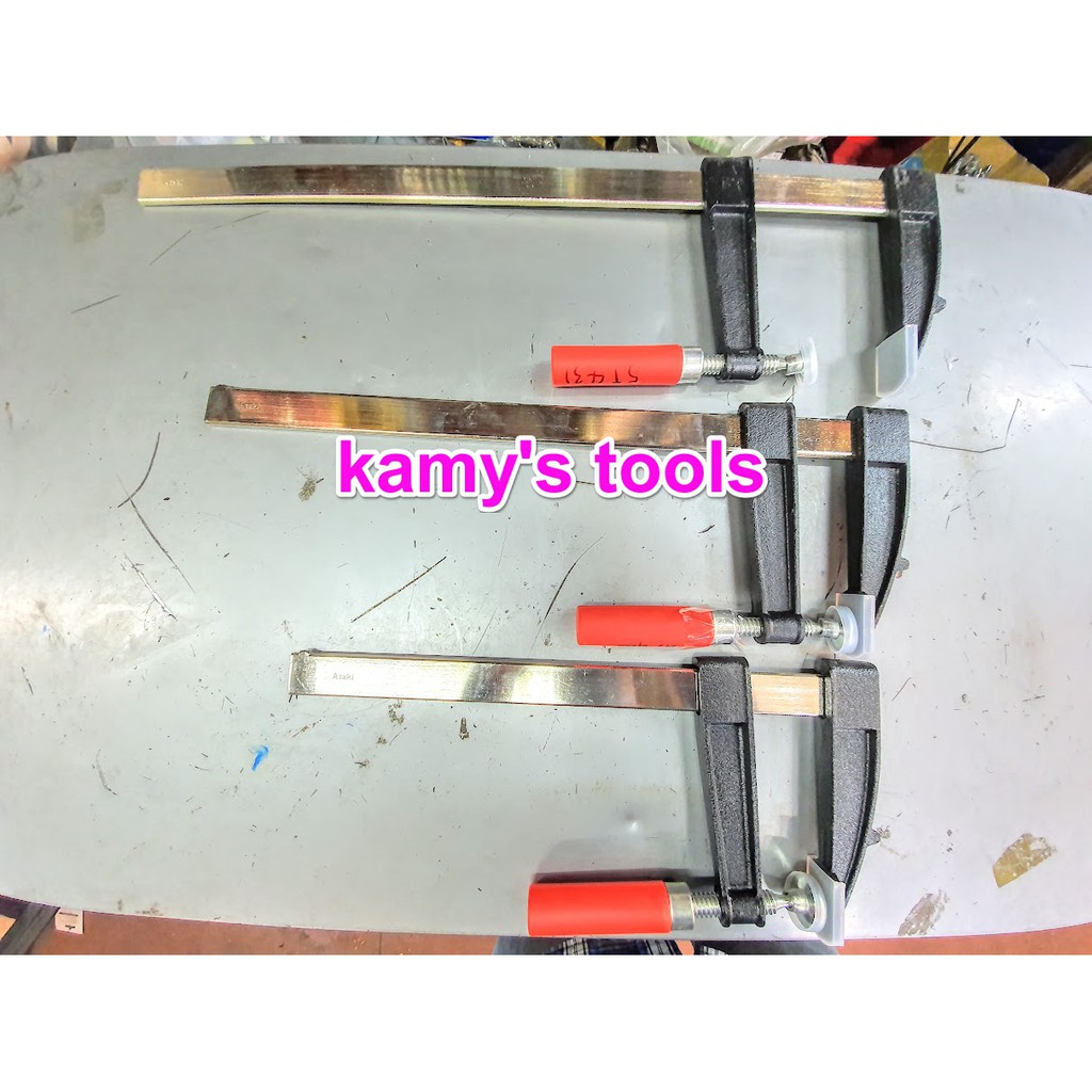 Cảo kẹp gỗ nhanh chữ f chống trượt asaki 120x300mm 120x400mm 120x500mm ak-6248 ak-6249 ak-6250 cảo kẹp nhanh cảo nhanh