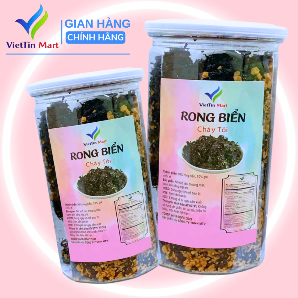 150gr RONG BIỂN CHÁY TỎI LON PET