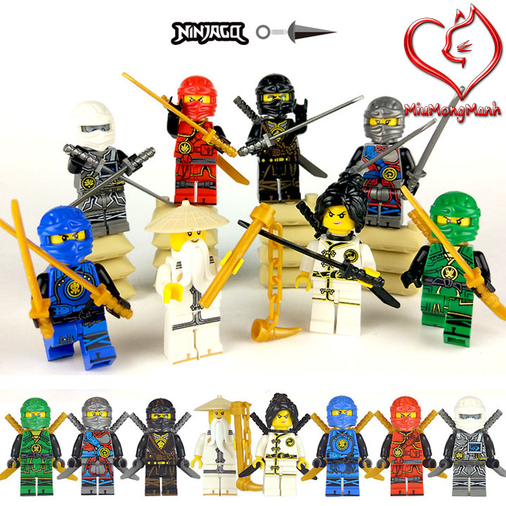 Bộ 8 Ninja Siêu Phàm Ninjago Đồ Chơi Lắp Ráp Xếp Hình