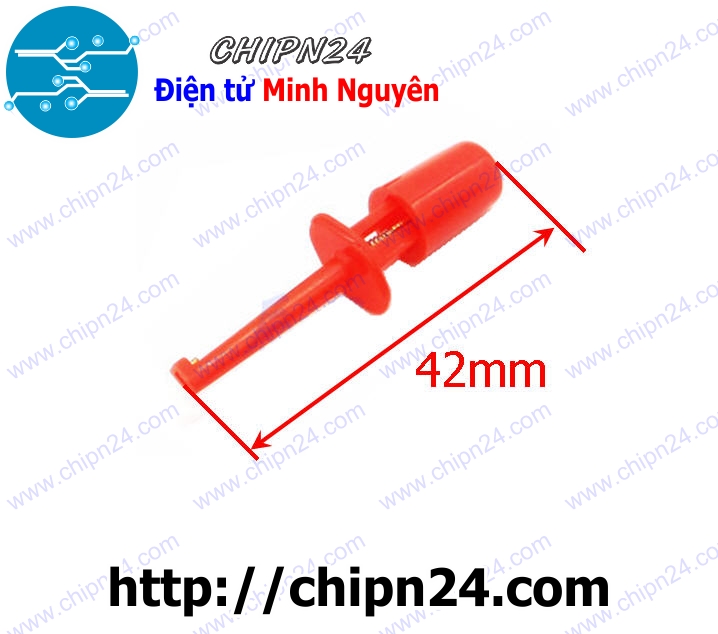 Móc nhỏ đỏ - móc kẹp test nguồn màu đỏ loại nhỏ