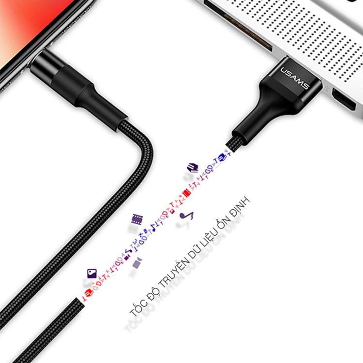 Cáp sạc Lightning cho iPhone, iPad chống rối, chống đứt USAMS