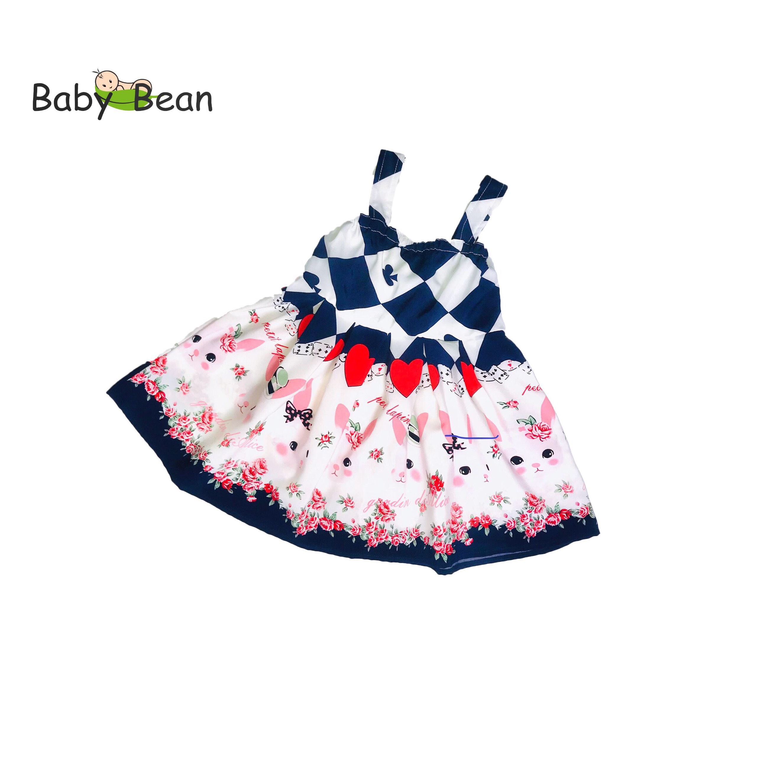 Đầm Lụa Bản Dây Bé Gái BabyBean