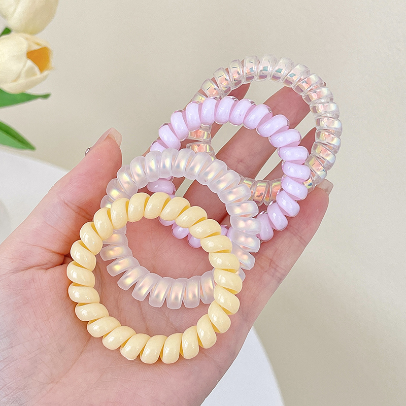 Màu sắc tóc đàn hồi cao bền đầu dây nữ buộc tóc dây cao su tóc dây phụ kiện tóc