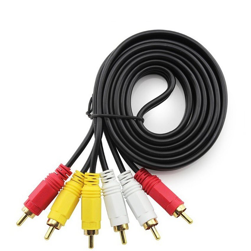 Cáp AV RCA dây AV 6 đầu hoa sen dài 1,5m